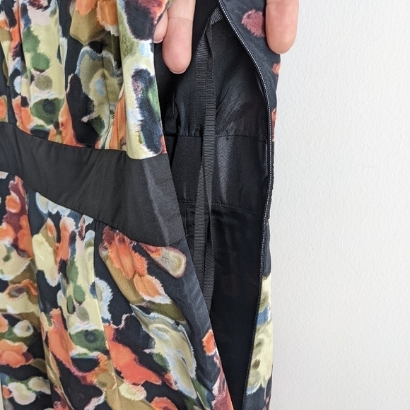 𝅺ANTHROPOLOGIE Moulinette Soeurs Silk Blend Cap Sleeve Dress 2 - Picture 7 of 13